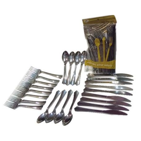 SET PLASTICO DESCARTABLES 24PZ