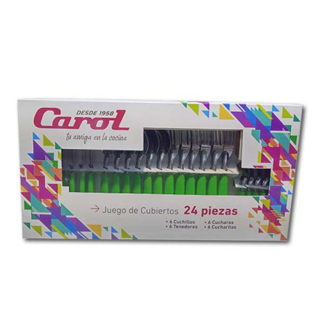 CUBIERTOS  CAROL CAJA PL 24PZ