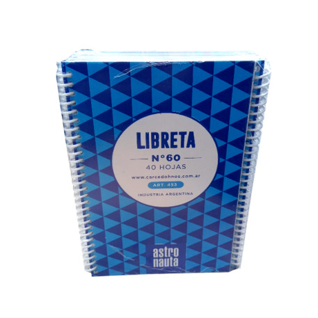 LIBRETA 453 C/ESPIRAL No 60 X10U