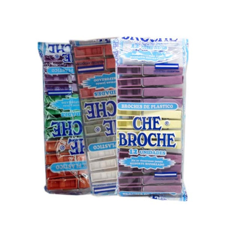 BROCHES D/ROPA PLASTICO X12U