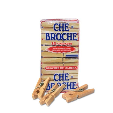 BROCHES D/ROPA MADERA X12U