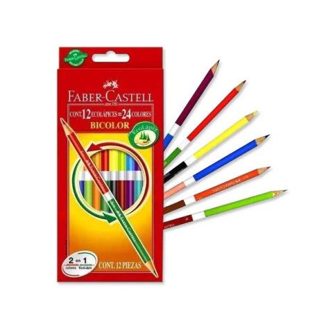 BICOLOR LARGOS X24 FABER CASTELL X6PZAS