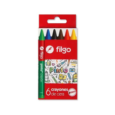 CRAYONES CERA X6-6PZ FILGO