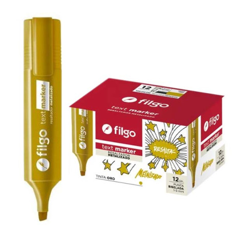 RESALTADOR ORO METAL 6PZFILGO