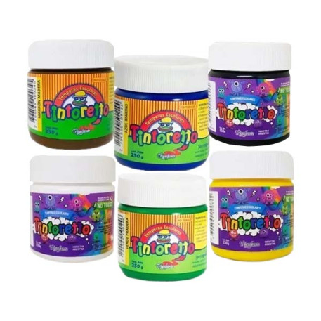 TEMPERA ESCOLAR POTE 250G X6PZ