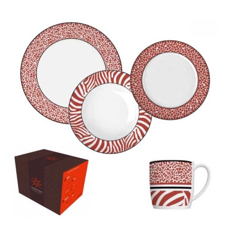 TUTTO CASA JGO 7233016.40.05428 PLATOS 16 PZ PORCELANA E/CAJA