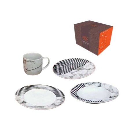 TUTTO CASA JGO 7233016.40.05429 PLATOS 16PZ PORCELANA E/CAJ