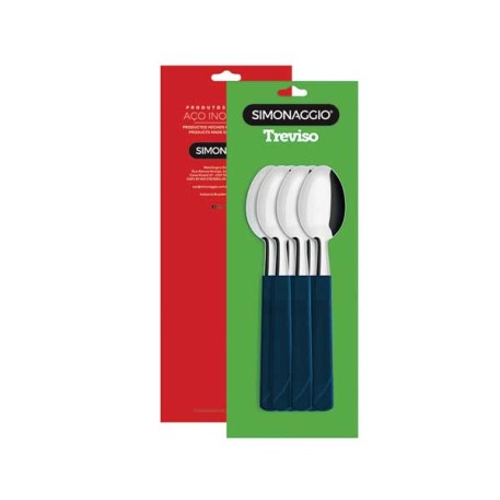 SIMONAGGIO 2051/6 CUCHARAS X6PZ E/BLISTER TREVISO C/MGO PLAST. AZUL/NEGRO