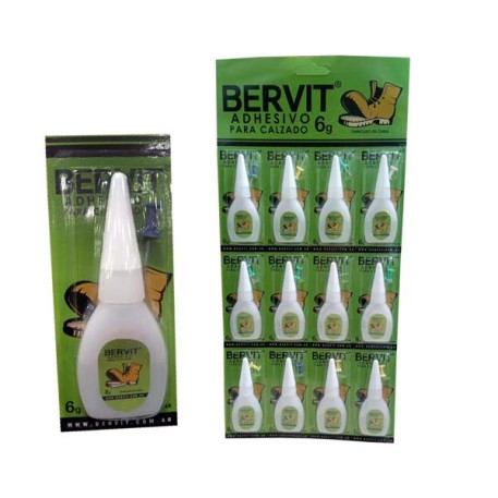 BERVIT ADHESIVO P/CALZADO 6G X12