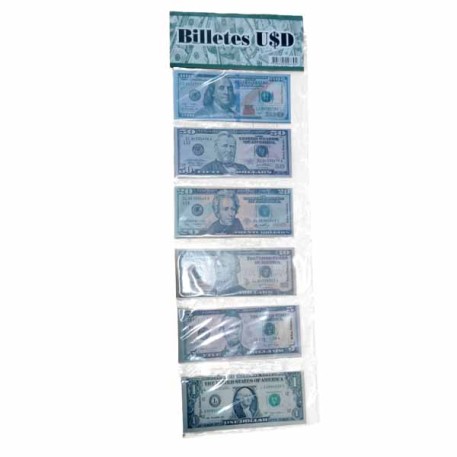 BILLETE$ 305 BILLETES DIDACTICOS DÓLAR X1