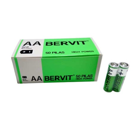 BERVIT PILAS AA 1.5V 50PZ EN CAJA