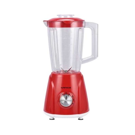 LICUADORA W1800 C/VASO PLASTICO WINCO ROJO