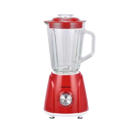 LICUADORA W1801 C/VASO VIDRIO WINCO ROJO X1