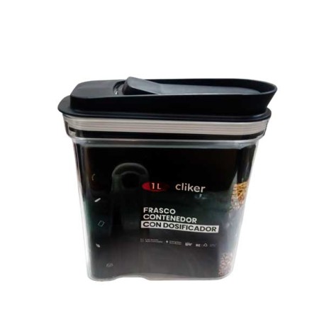 CLIKER 8633 FRASCO CONT HERM NGRO 1L. X1